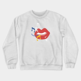 Colorful Singing Lips Crewneck Sweatshirt